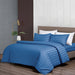 100% Cotton 980TC Dobby River Blue Fitted Sheet Set | Bedset - Epitex