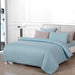100% Cotton 1200TC Dobby Blush Blue Fitted Sheet Set | Bedset - Epitex