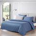 100% Cotton 1200TC Dobby Blue Dawn Fitted Sheet Set | Bedset - Epitex
