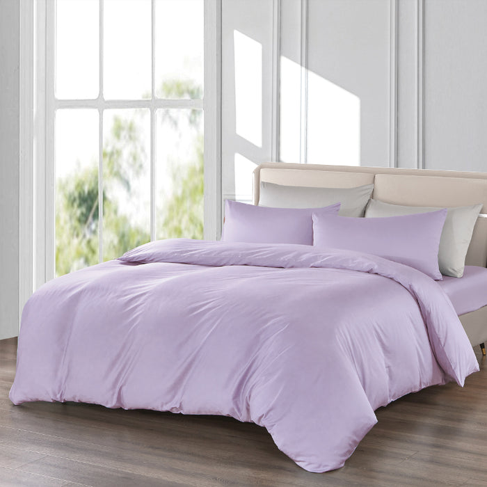100% Pure Cotton 980TC Lilac Fitted Sheet Set | Bedset - Epitex