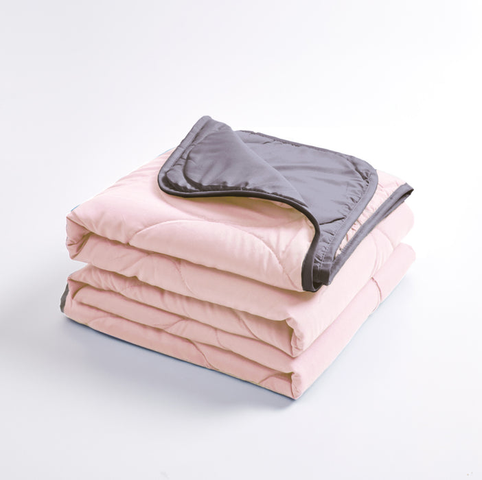 Epitex Air Down Blanket Reversible Solid Lt Pink / Gull Ash - Epitex