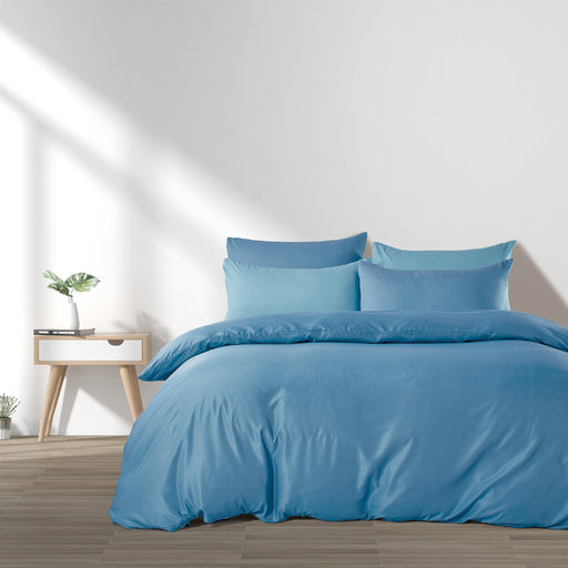 Silkyluxe 1000TC Stone Blue Fitted Sheet Set | Bedset - Epitex