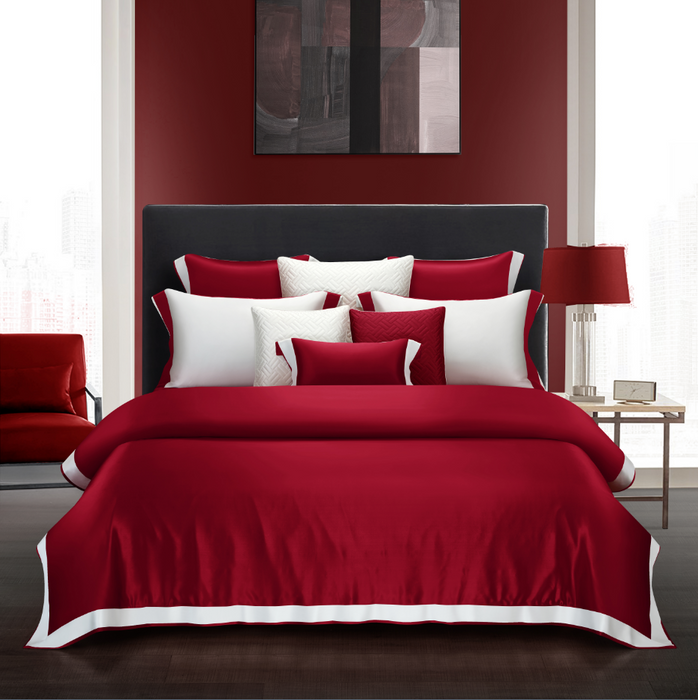 Epitex 100% Luxury Mulberry Pure Silk Series Bedset (Burgundy) - Epitex