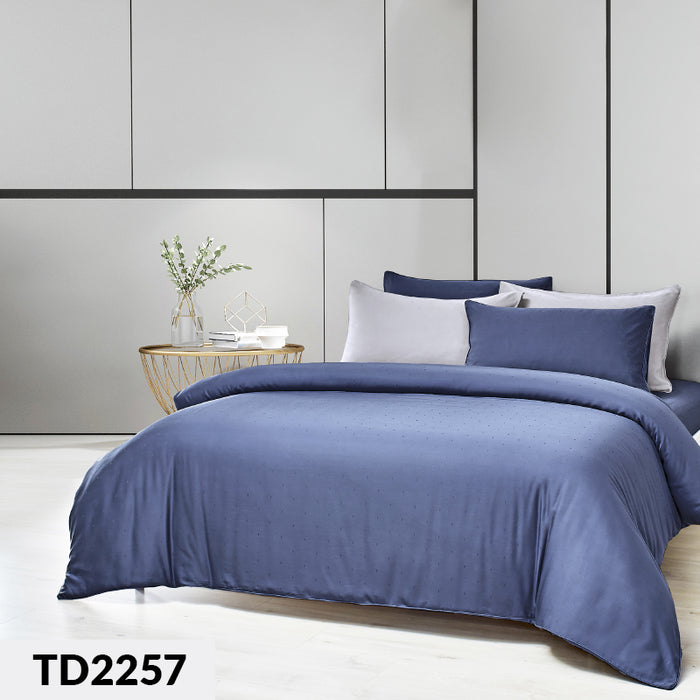 (New Arrival) Epitex 100% Tencel Dobby 1600TC  Dawn Blue Fitted Sheet Set | Bedset